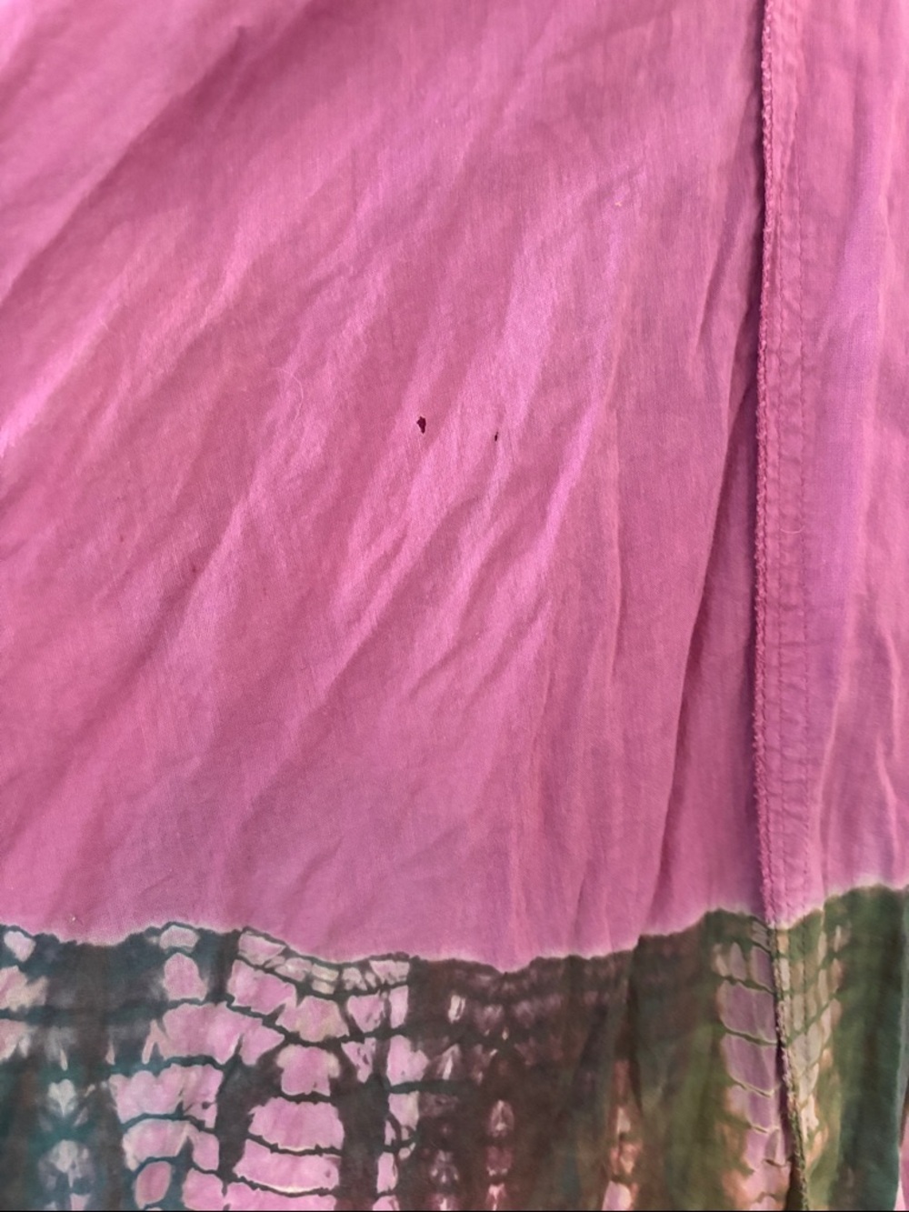 BABA LOS ANGELES LADIES PURPE TIE DYE BOHO MAXI SKIRT-L - Picture 7 of 9